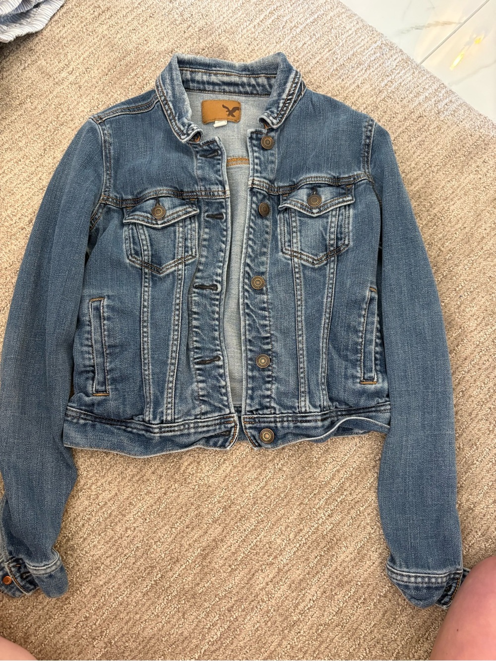Classic Blue Denim Jacket - Women's American eagle